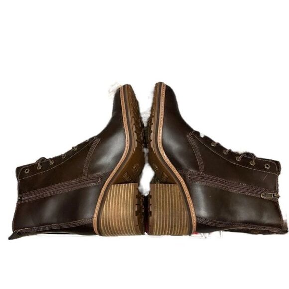 Timberland Sienna Side Zip High Waterproof Boot Heel Brown‎ Style: A24Tw logo - Picture 5 of 12
